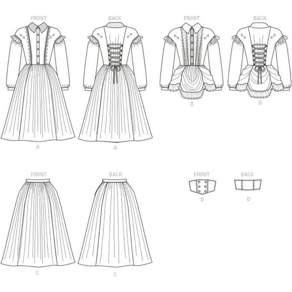 McCalls Sewing Pattern 8184 Costume Steampunk Adventurer Dress Misses Size 6-14 - Picture 3 of 7